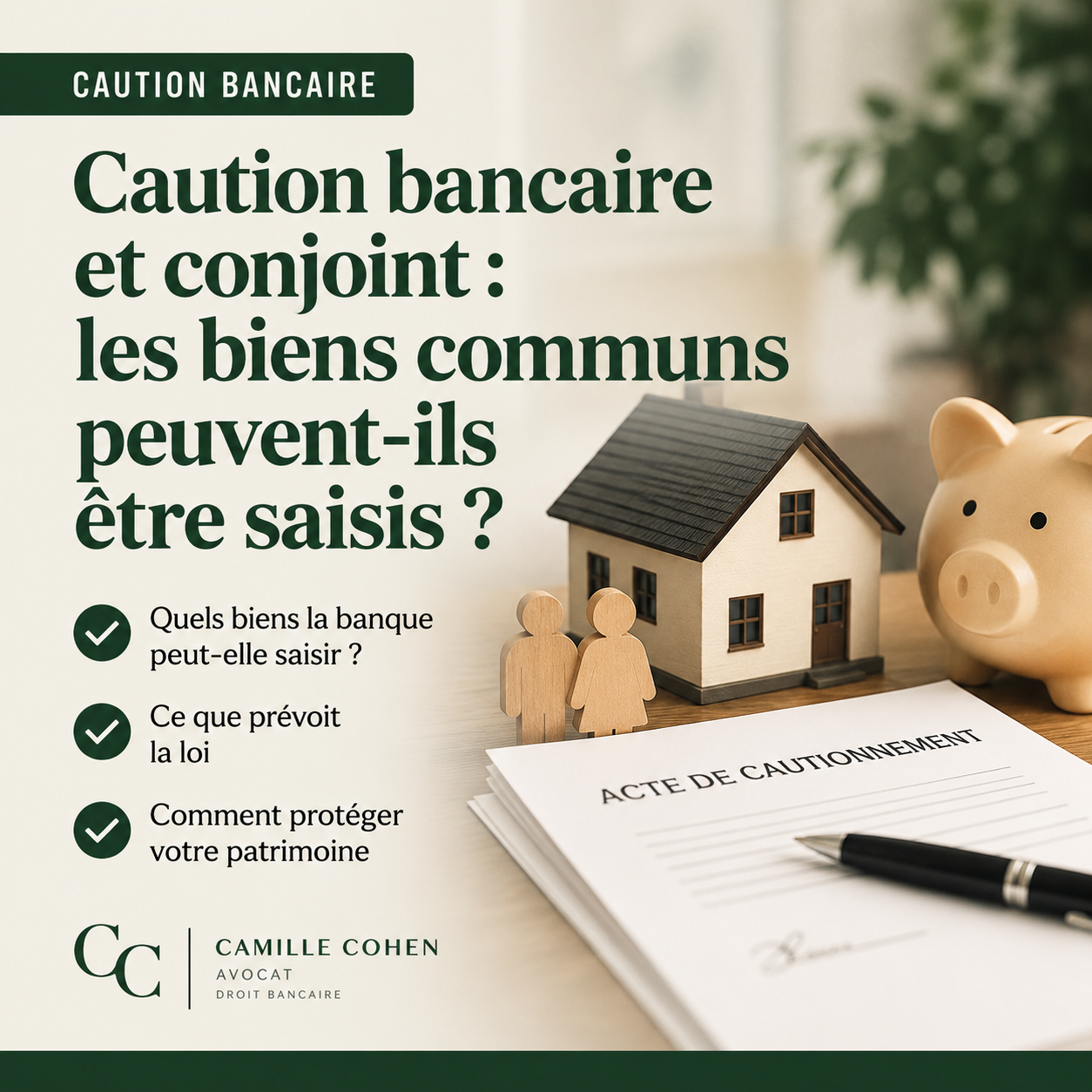 Caution bancaire et conjoint : les biens communs peuvent-ils être saisis ?