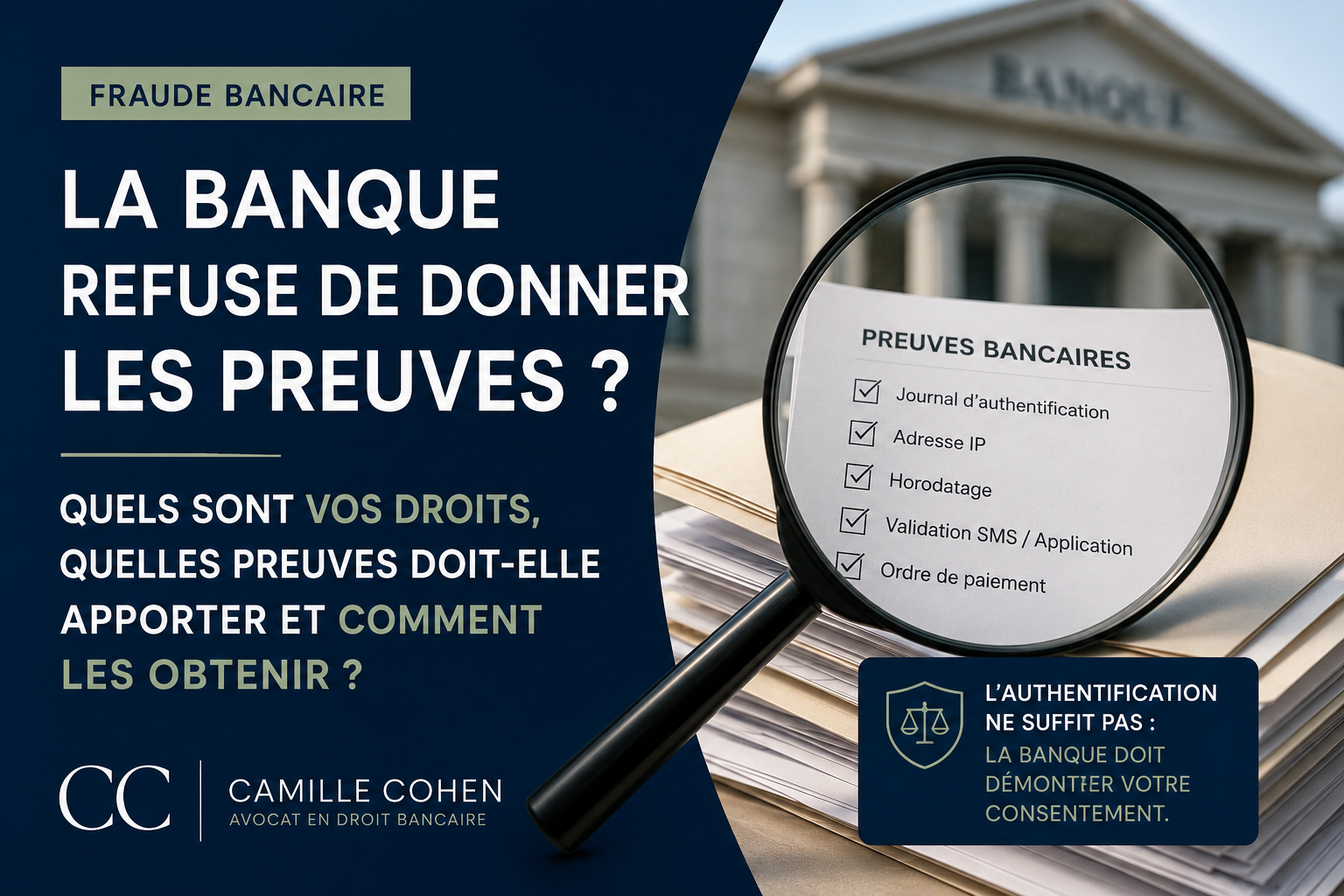 Fraude bancaire : quelles preuves la banque doit-elle apporter et comment pouvez-vous les obtenir ?