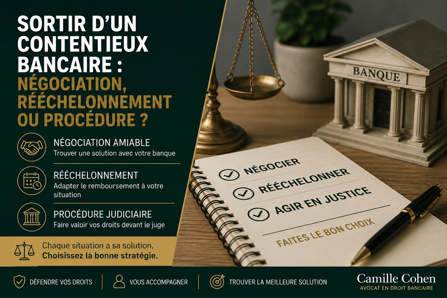 Sortir d'un contentieux bancaire : négociation, rééchelonnement ou procédure ?
