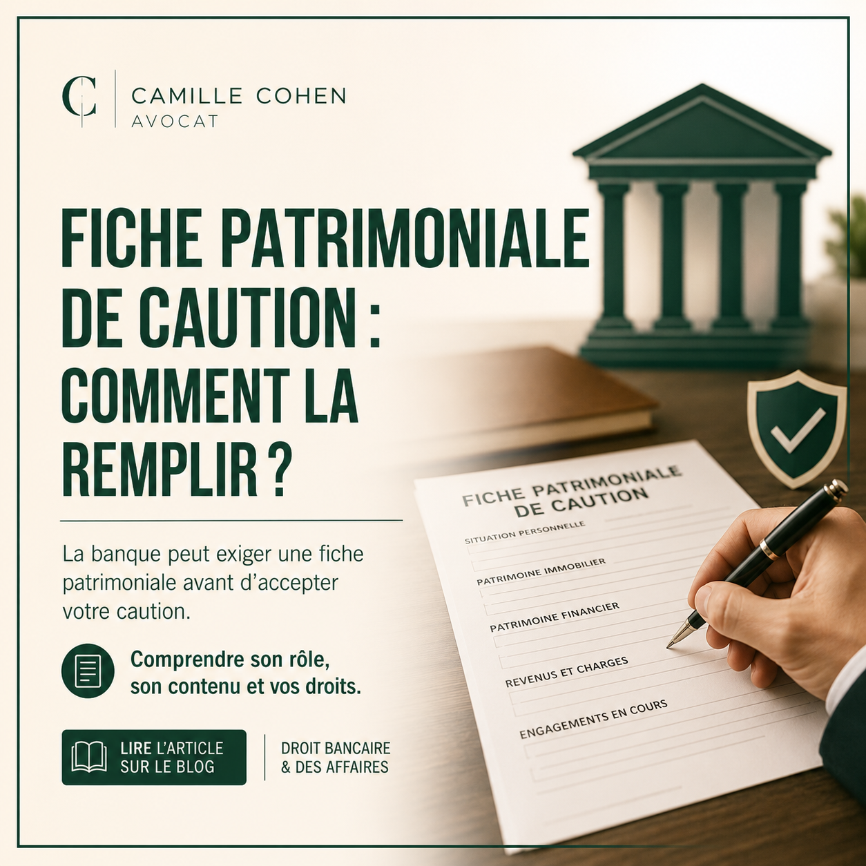 Fiche patrimoniale de caution : comment la remplir ?