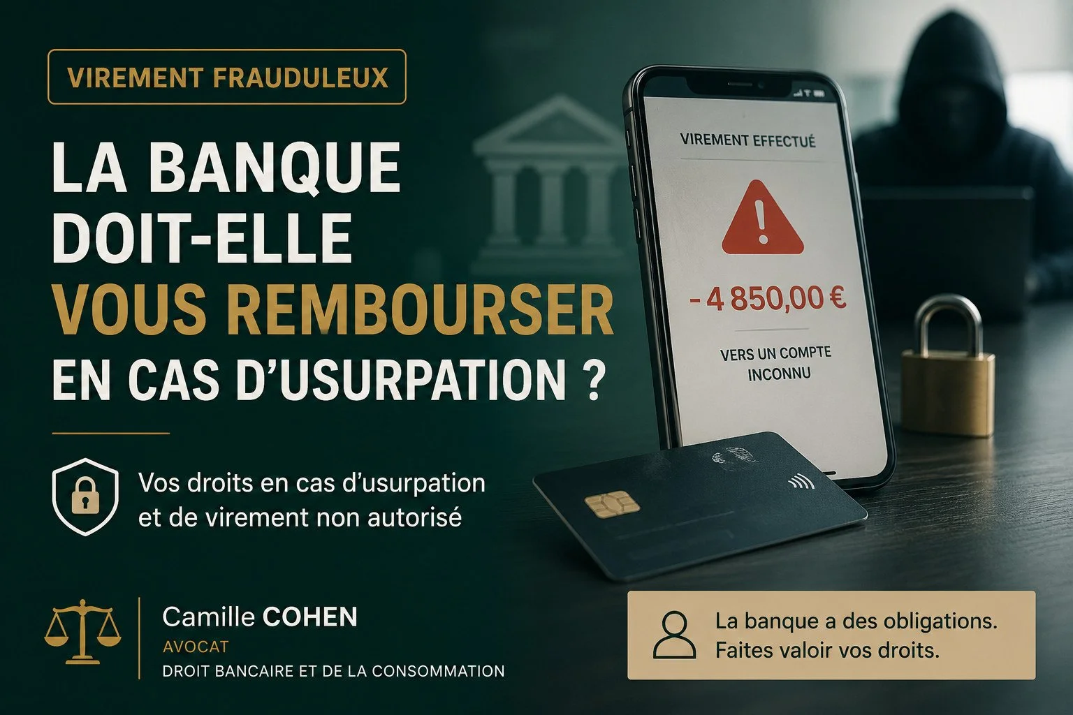 Virement frauduleux : la banque doit-elle vous rembourser en cas d'usurpation ?