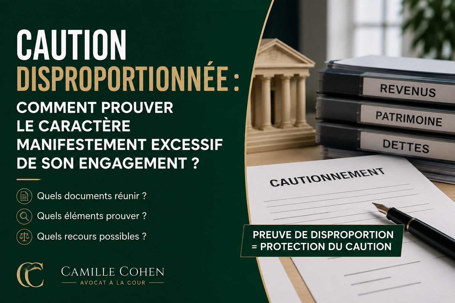 Caution disproportionnée : comment prouver le caractère manifestement excessif de son engagement ?