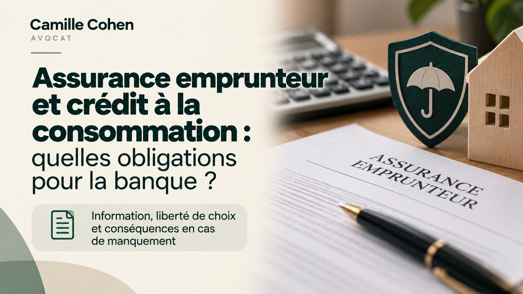 Assurance emprunteur et crédit à la consommation : quelles obligations pour la banque ?