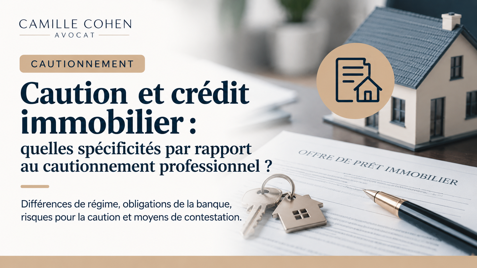 Caution et crédit immobilier : quelles spécificités par rapport au cautionnement professionnel ?