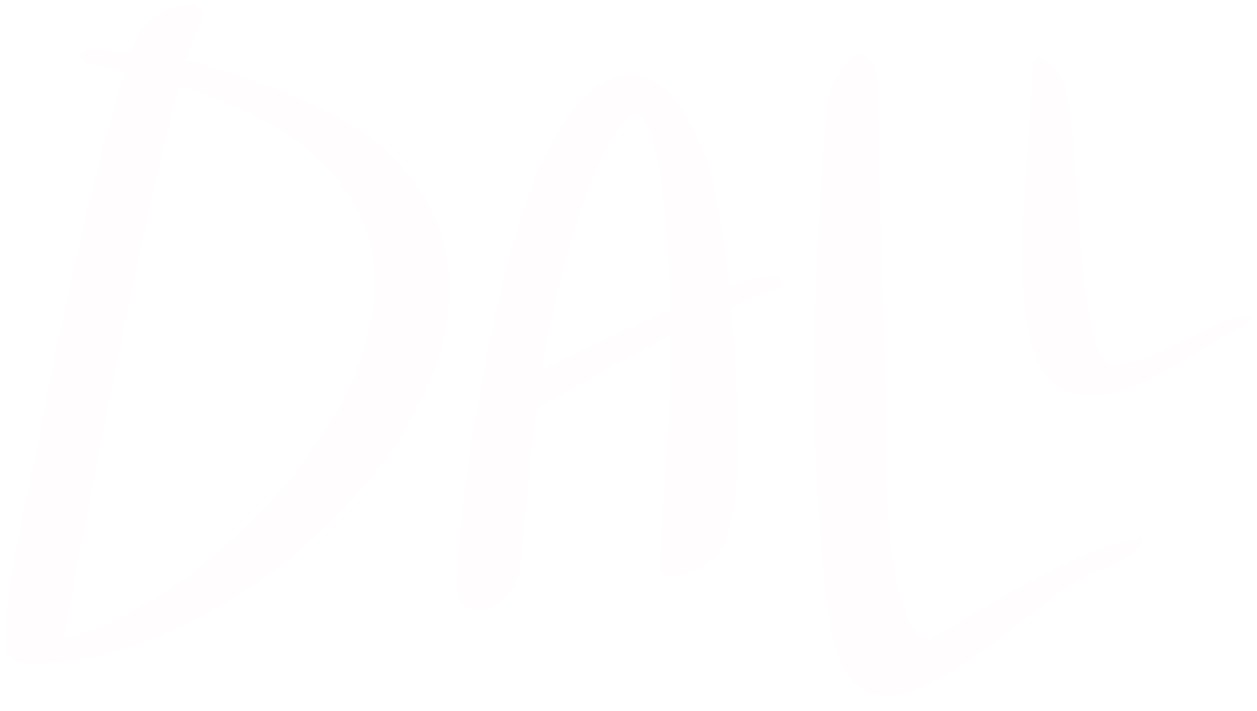 The word 'DALL' written in large, flowing white handwritten letters on a transparent background.