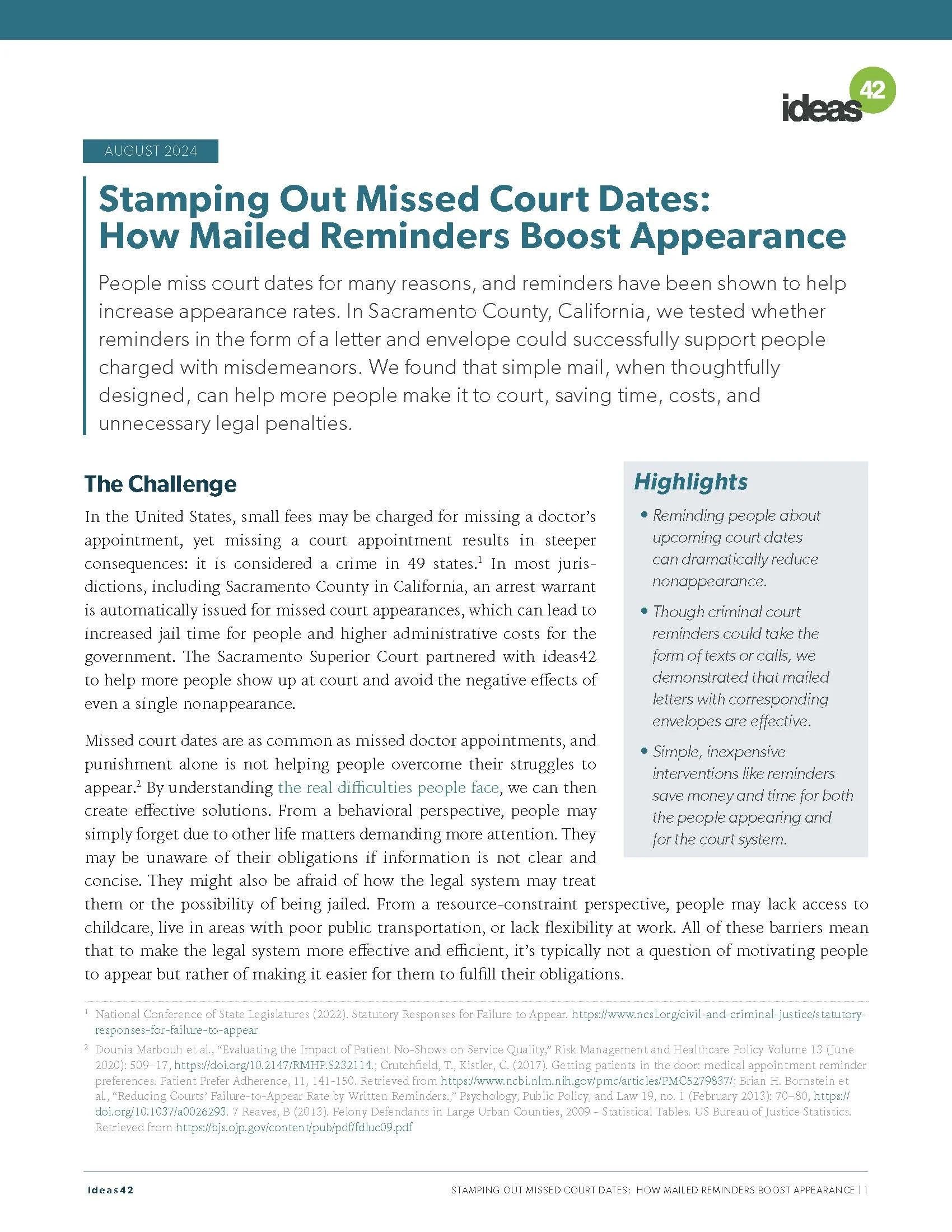 Stamping Out Missed Court Dates