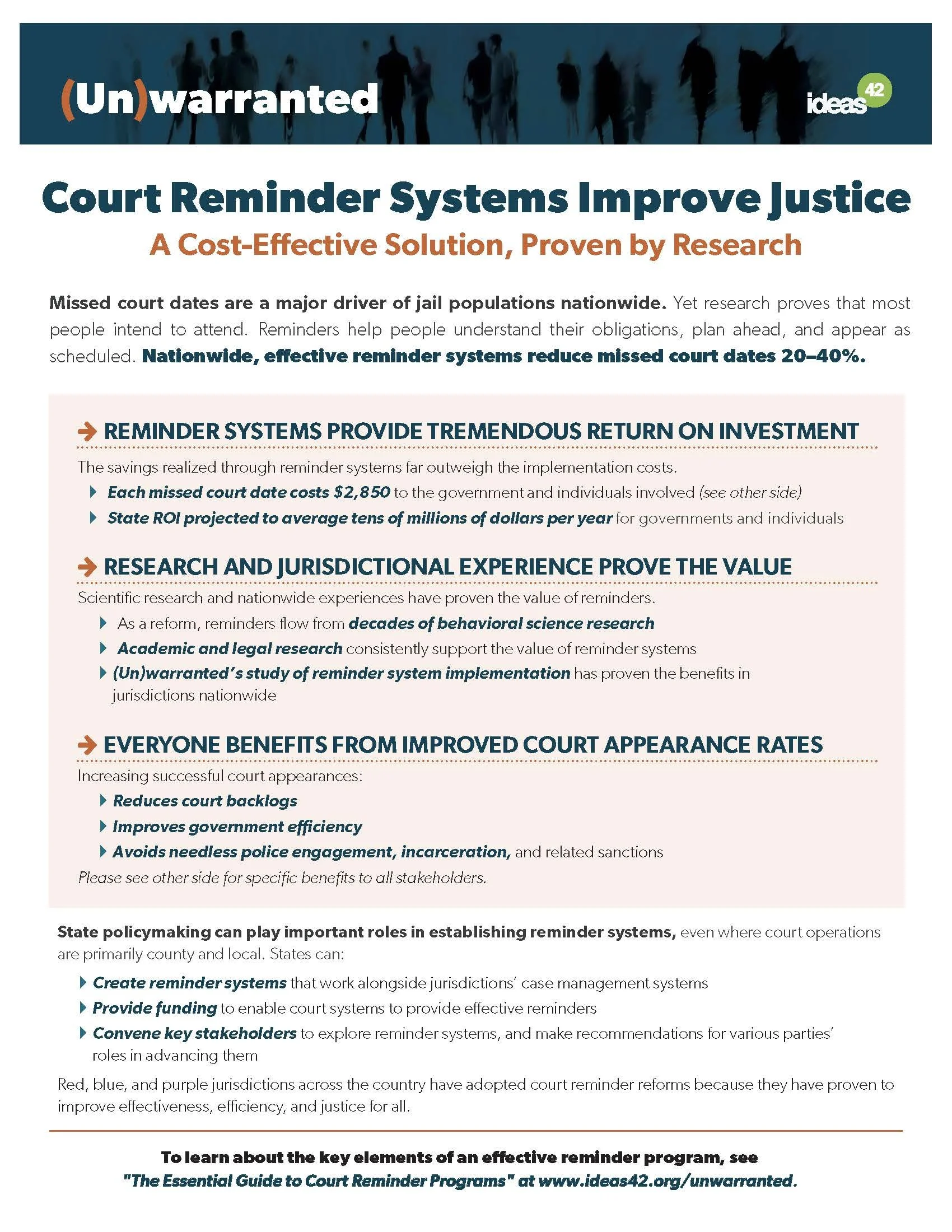Court Reminder Systems Improve Justice