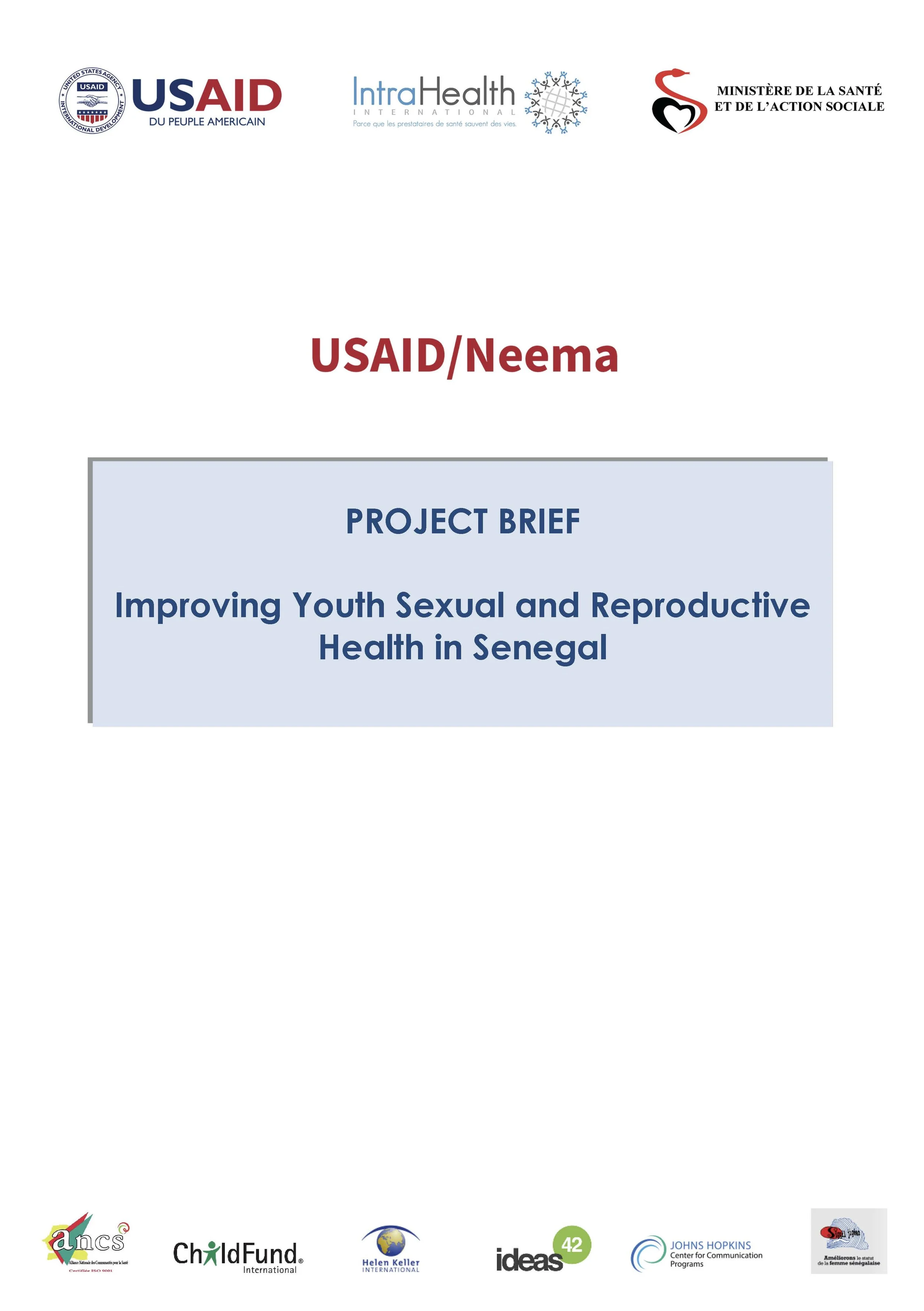 Improving Youth Sexual and Reproductive Health in Senegal
