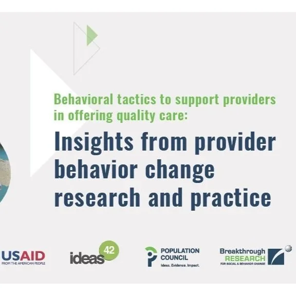 Behavioral Tactics to Support Providers in Offering Quality Care