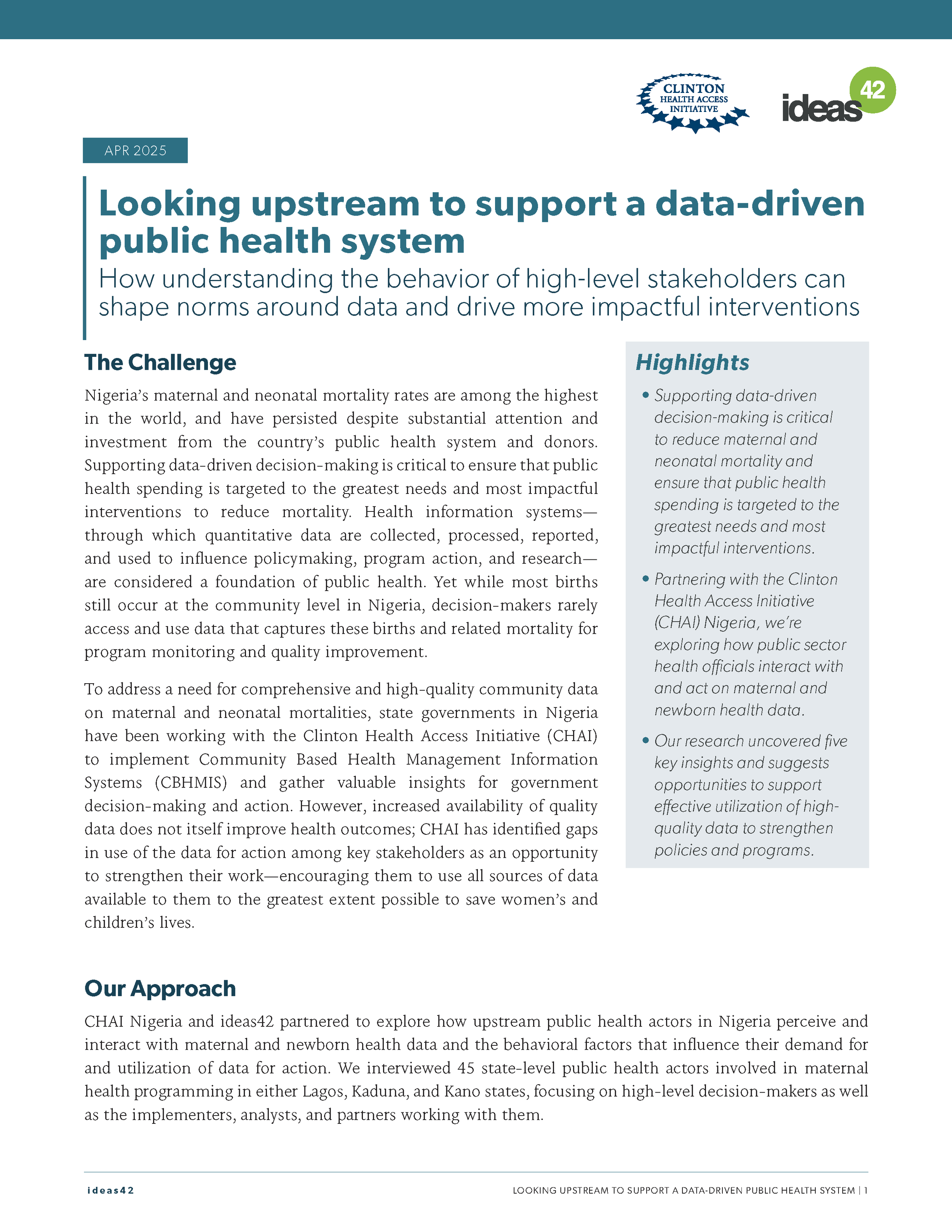 Looking Upstream to Support a Data-Driven Public Health System