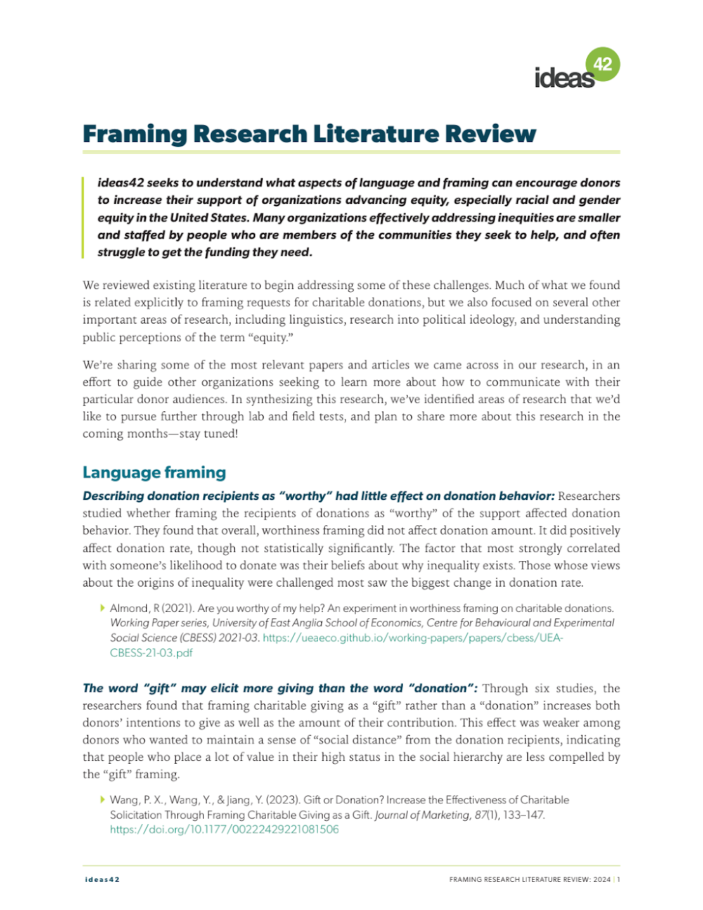 Framing Literature Review