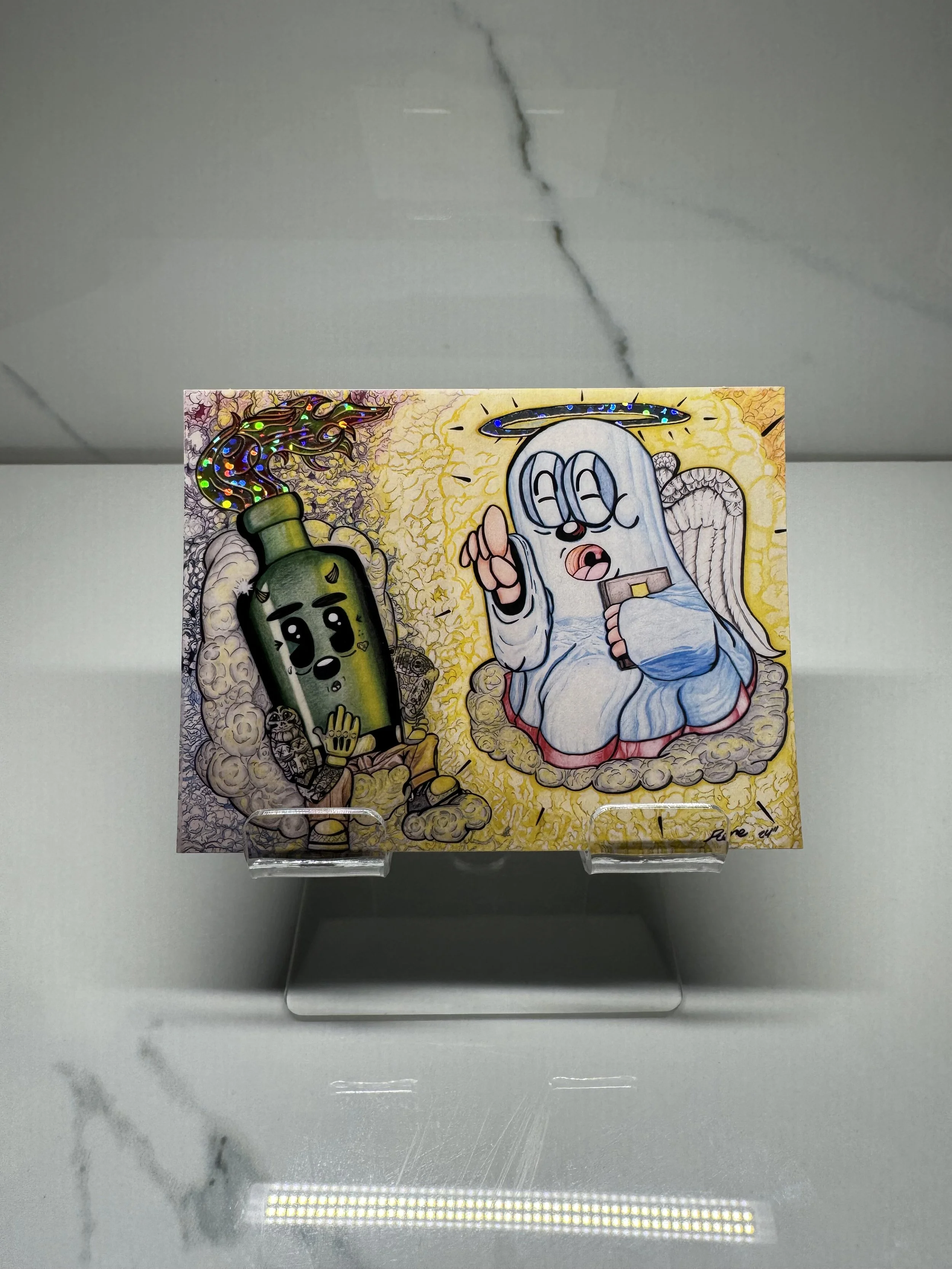 Rene Cartoons Sticker (Malo Tav & Angel)