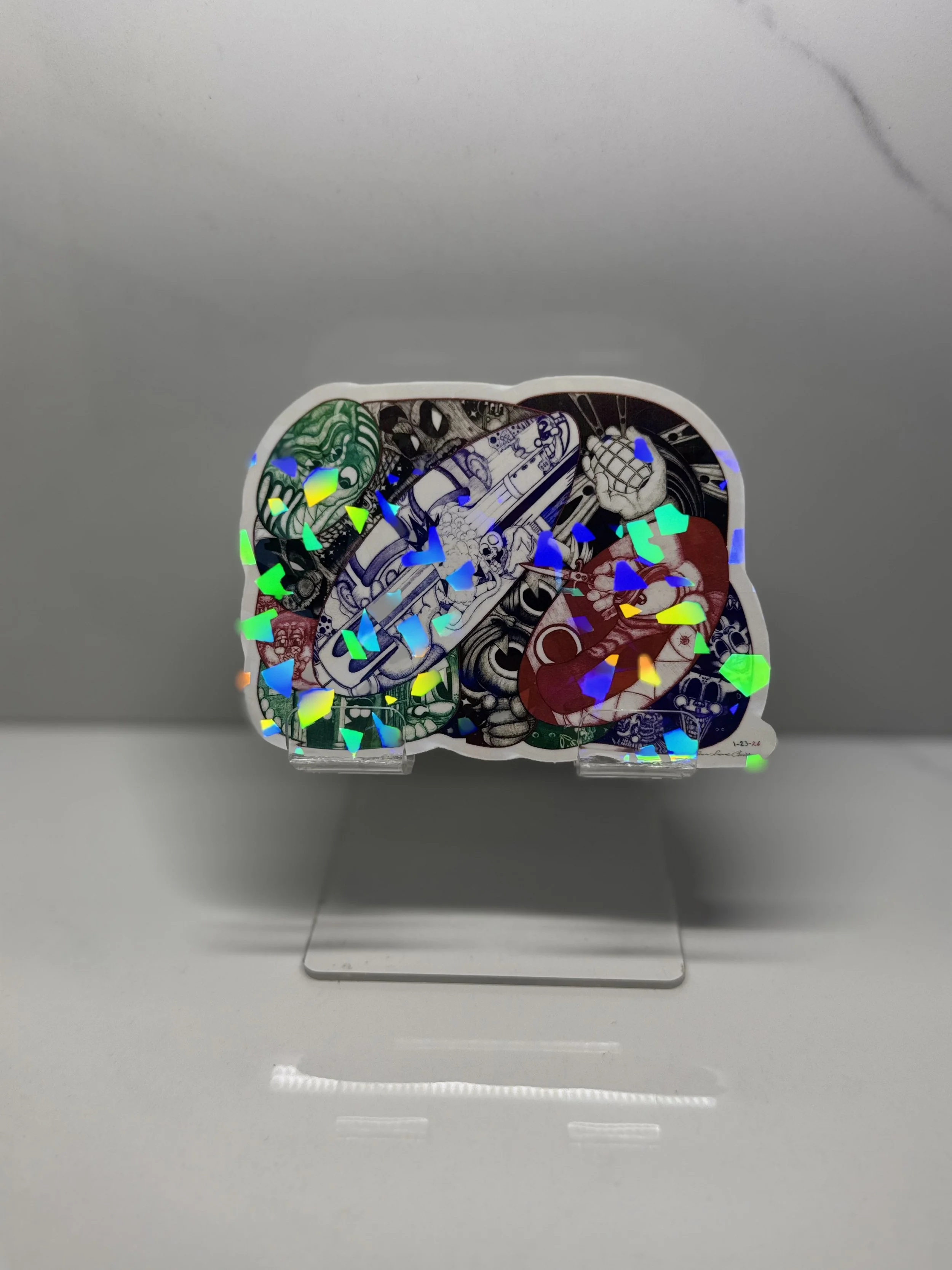 Rene Cartoons Sticker (Game Time)