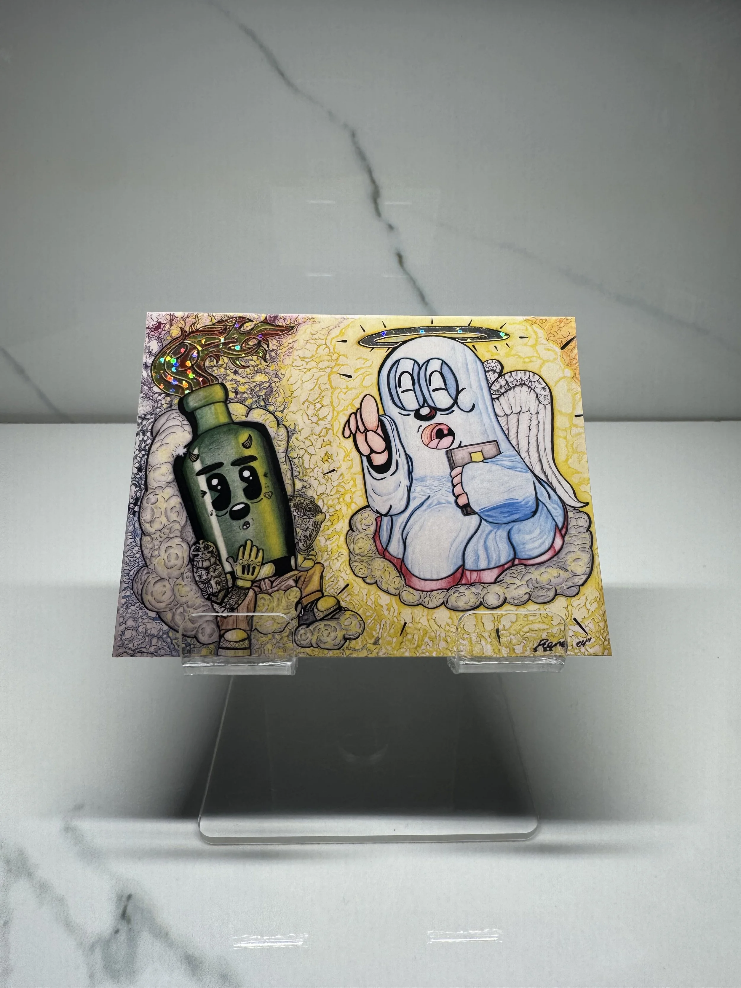 Rene Cartoons Sticker (Malo Tav & Angel)