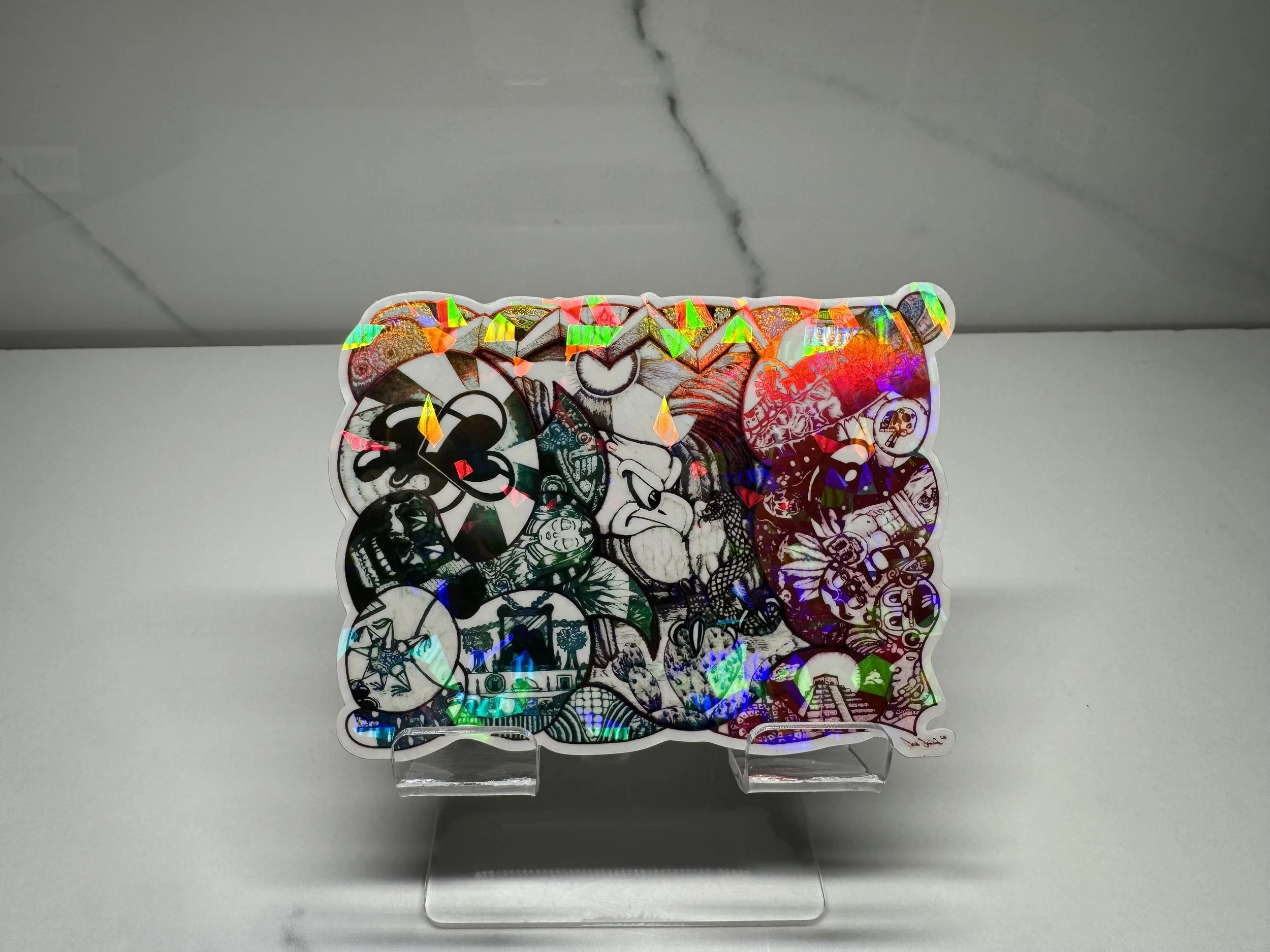 Rene Cartoons Sticker (Mexican American)