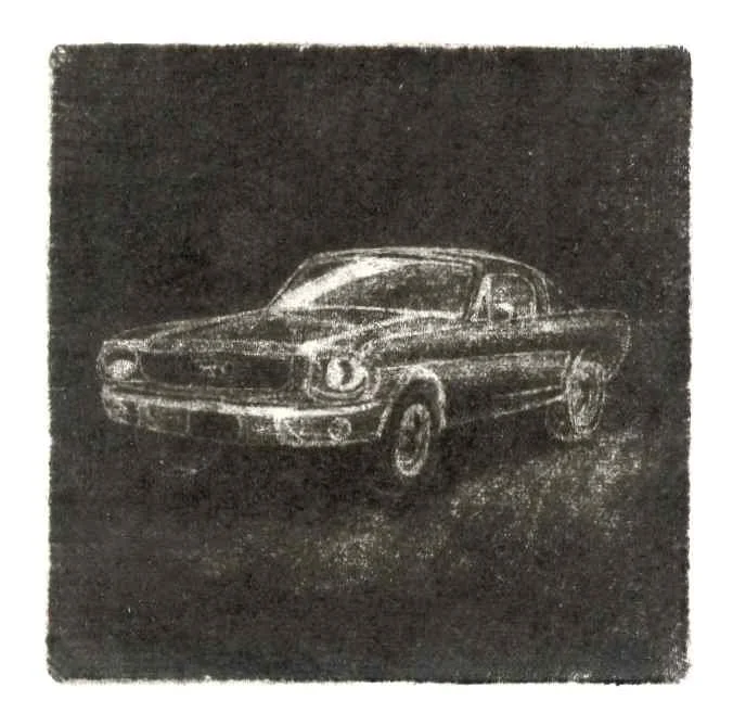 Mustang, Mezzotint, 1 color