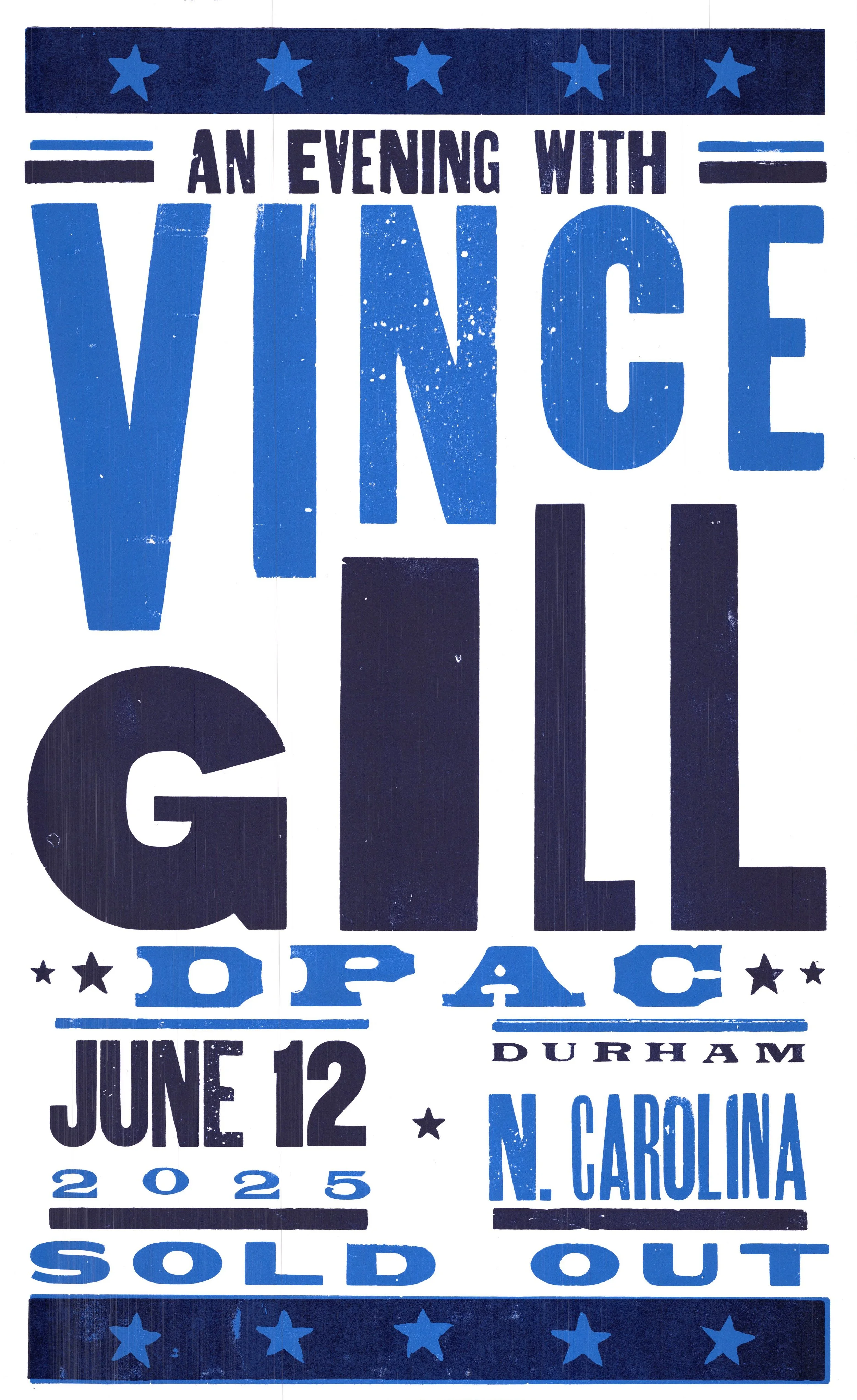 Vince Gill, Hatch Show Print, Letterpress