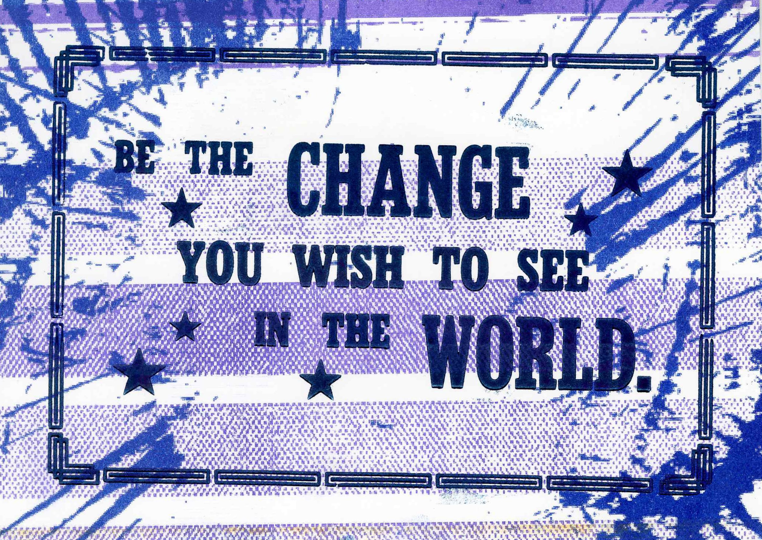 Change, Letterpress & Riso Graph, Purple