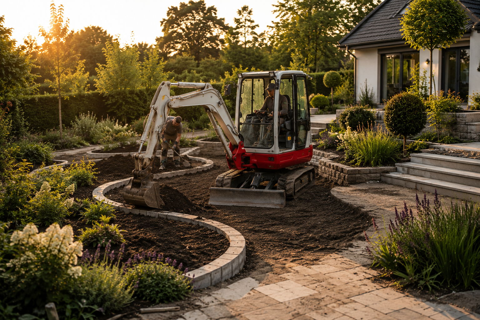 Referenz-Objekt, Garten, gestaltet vom Verler Gartenbau