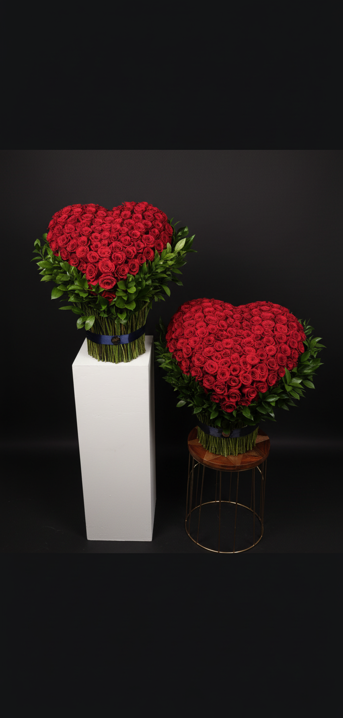 Heart Rose 3D Bloom