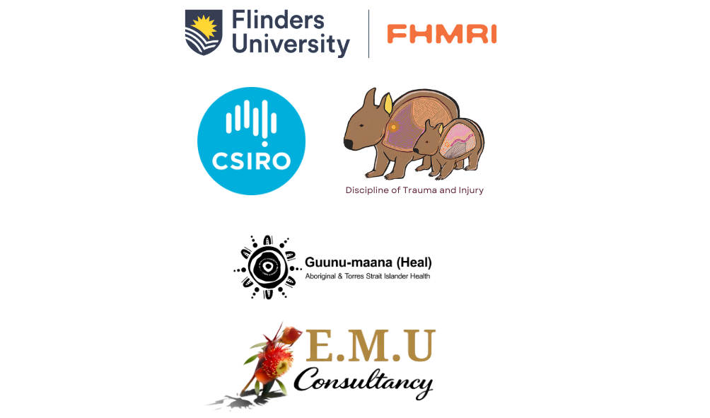 Logos of Flinders University, Chimera, and CSIRO, along with images of a small animal, possibly a rodent, and a scientific diagram.
