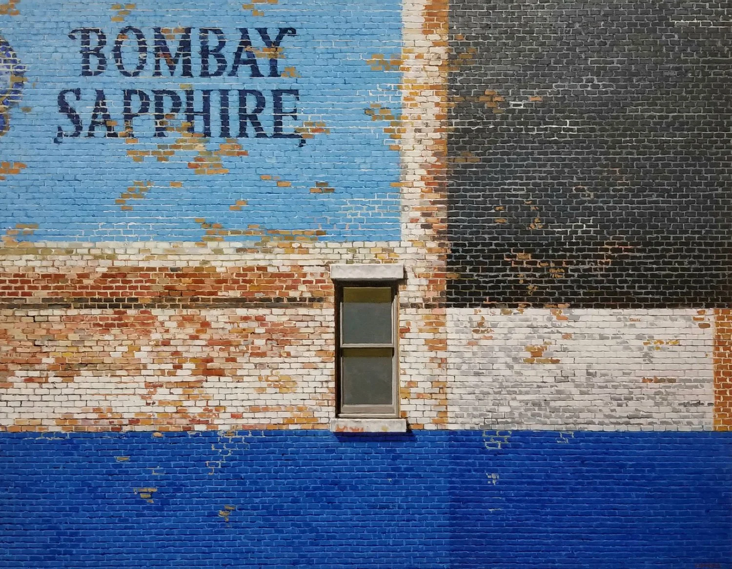   Ghost Sign on Wall  , Oil on Canvas,  2021 , 48 x 60 in.