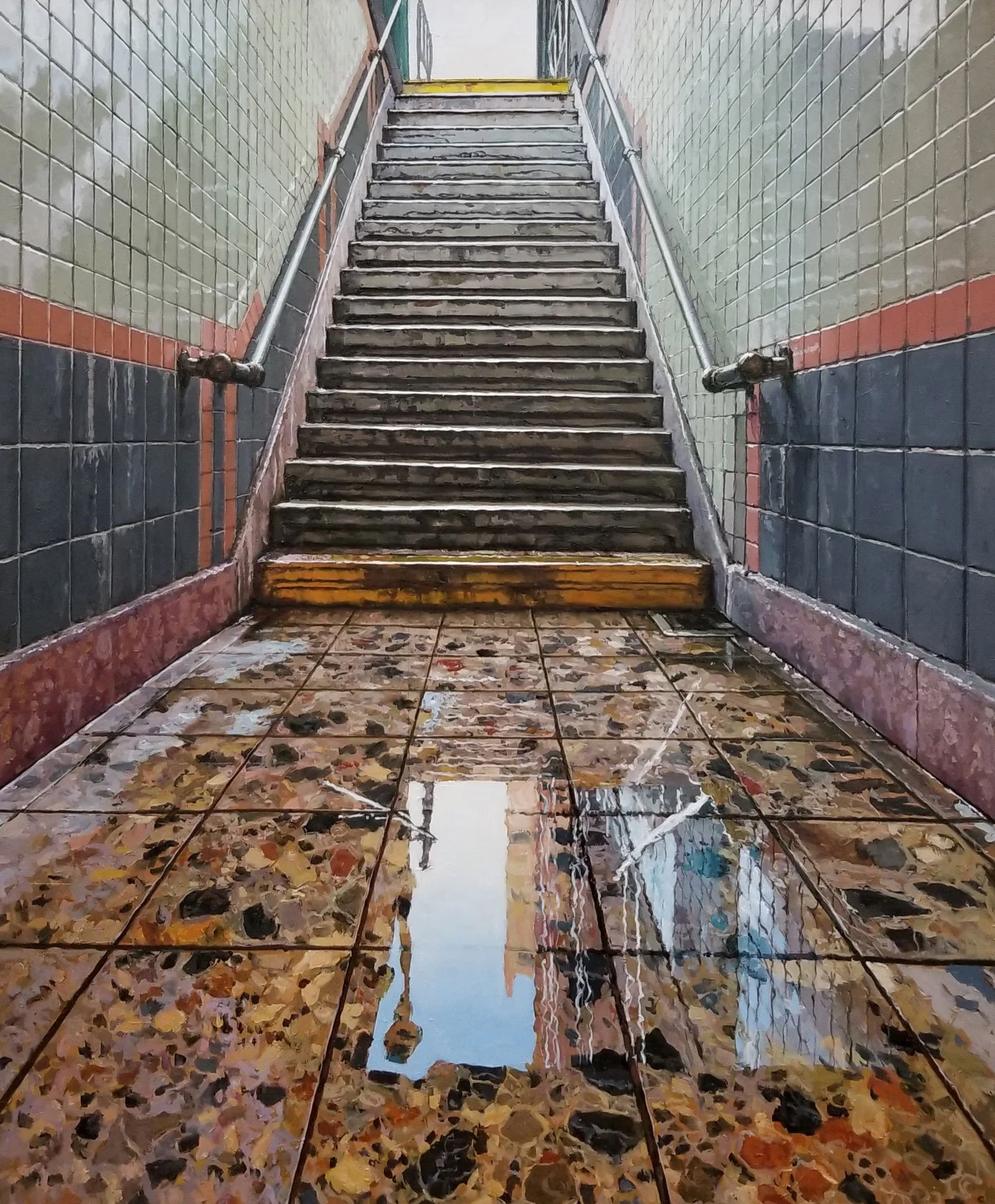   Exit to the City  , Oil on Canvas,  2021 , 47 x 39 in.