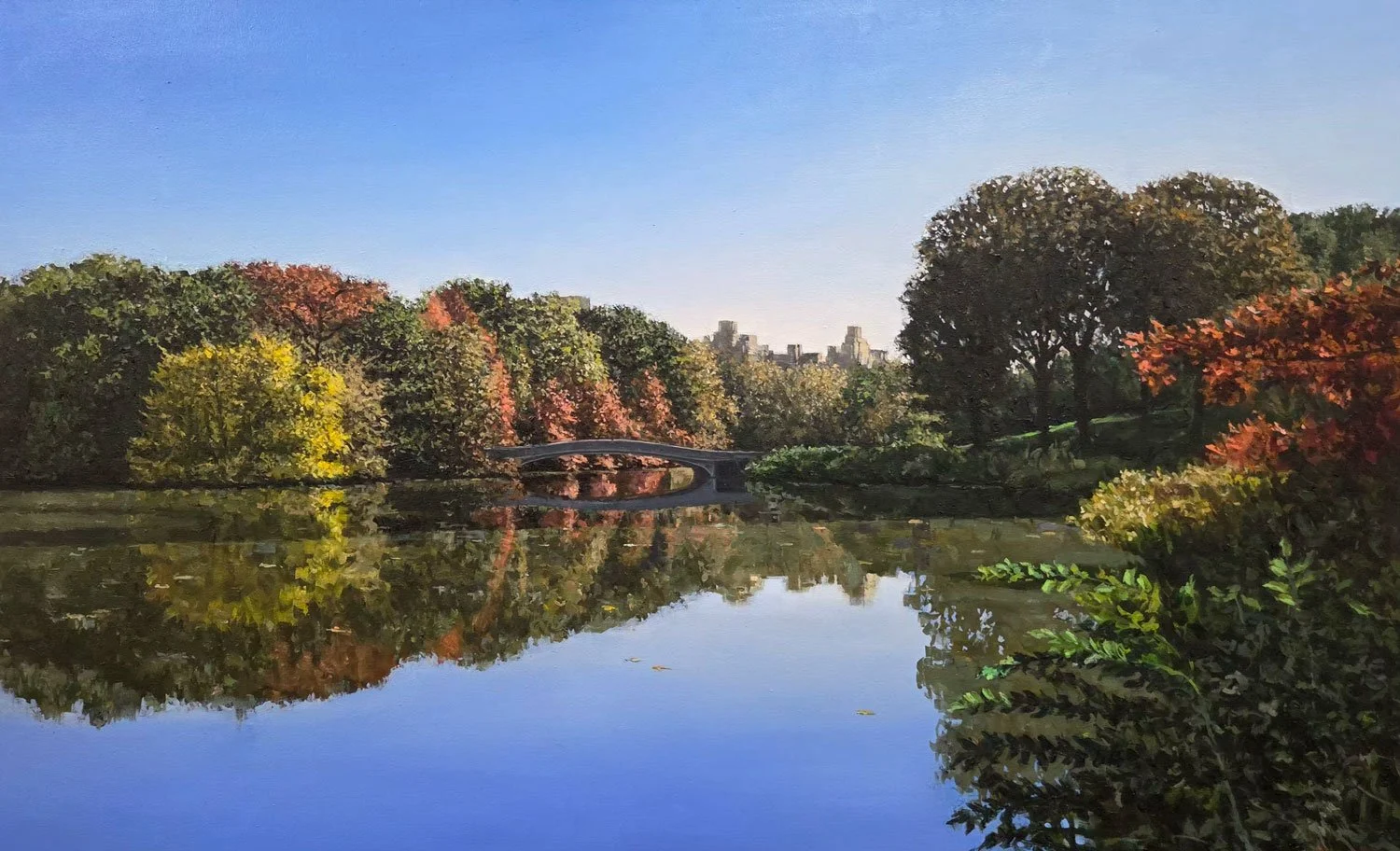   Bow Bridge Central Park  , Oil on Canvas,  2025 , 35 x 56 in.