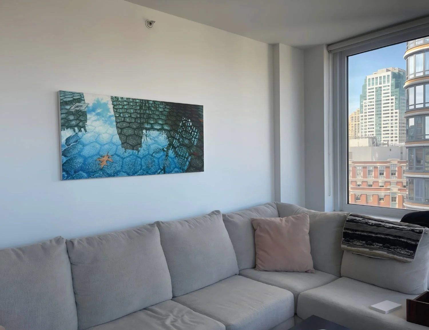   Central Park 5th Avenue Reflection  , Oil on Canvas,  2023 , 24 x 48 in.