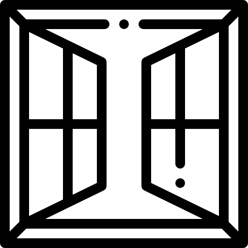 A black silhouette of a window