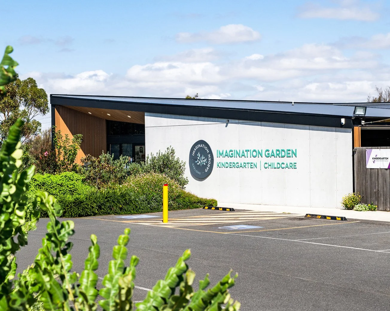 Imagination Garden childcare centre in Bell Post Hill, Geelong showcasing contemporary architecture and landscaped surrounds by Geelong Building Co.