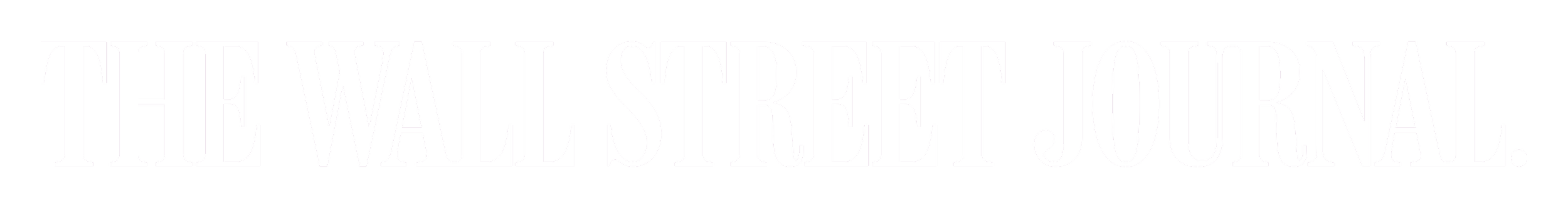 The logo of The Wall Street Journal with white text on a black background.