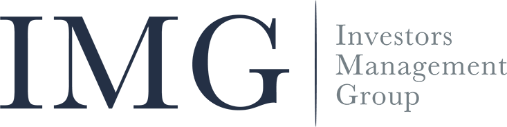Logo of IMG Investors Management Group with large letters 'IMG' and the company name next to it.