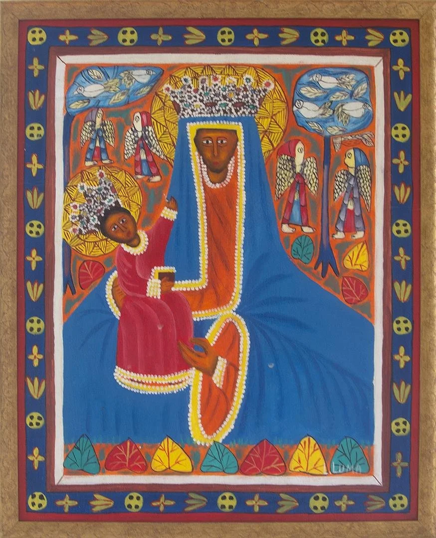 L. Luma,   madonna and child,  17" x 21"