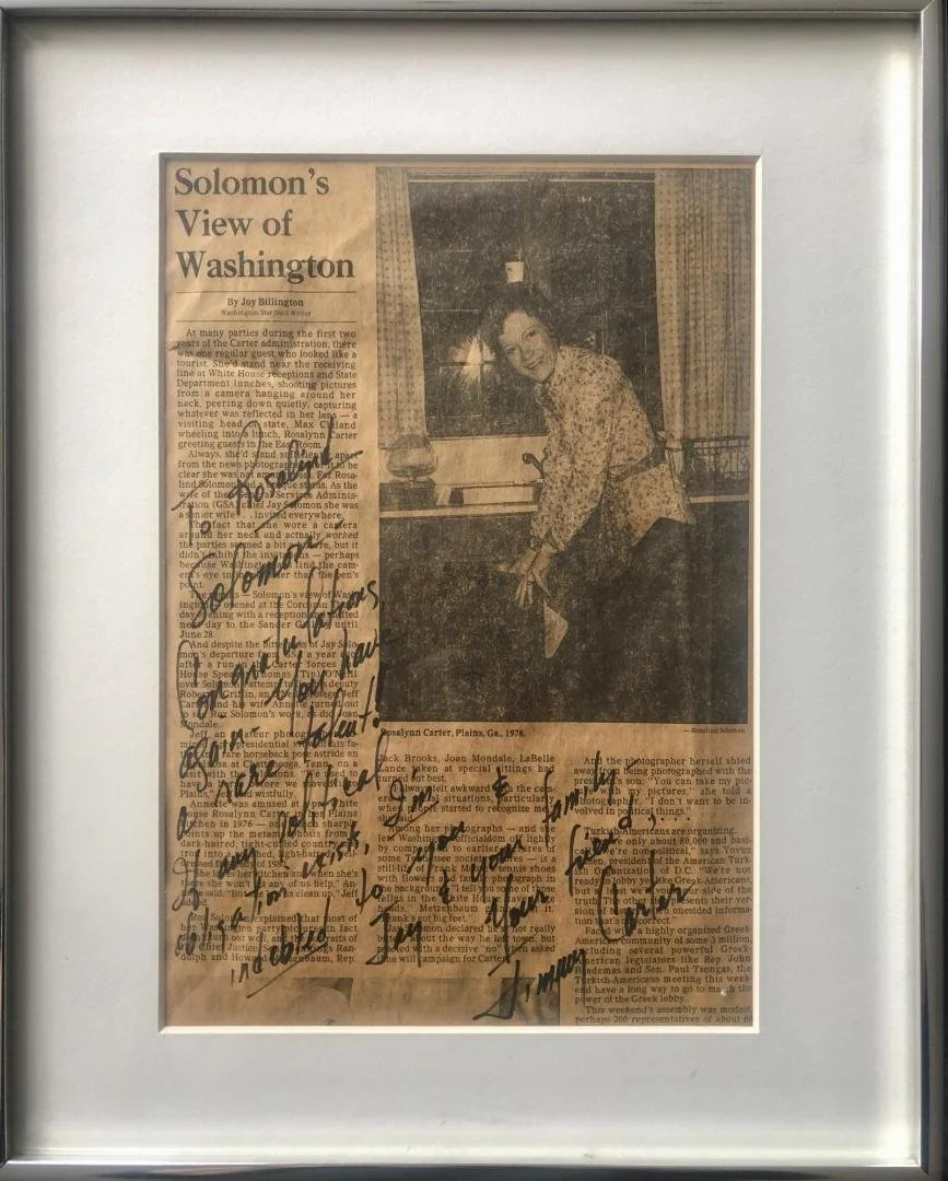 signed by Jimmy Carter Solomon Review,   Solomon Review signed by Rosalind Carter,  11.5" x 8"