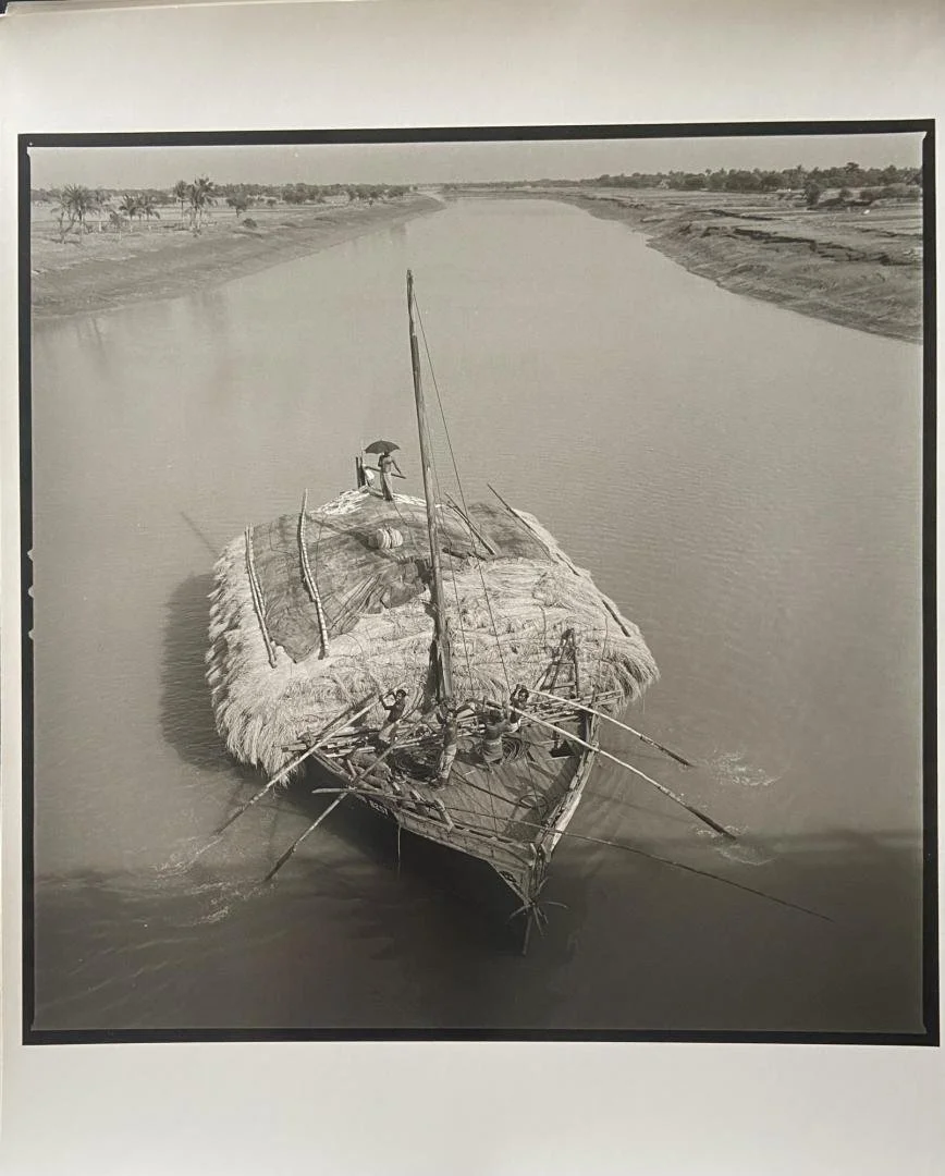 Rosalind Fox Solomon,  Barge, Midnapur, West Bengal, India,  15" x 15"