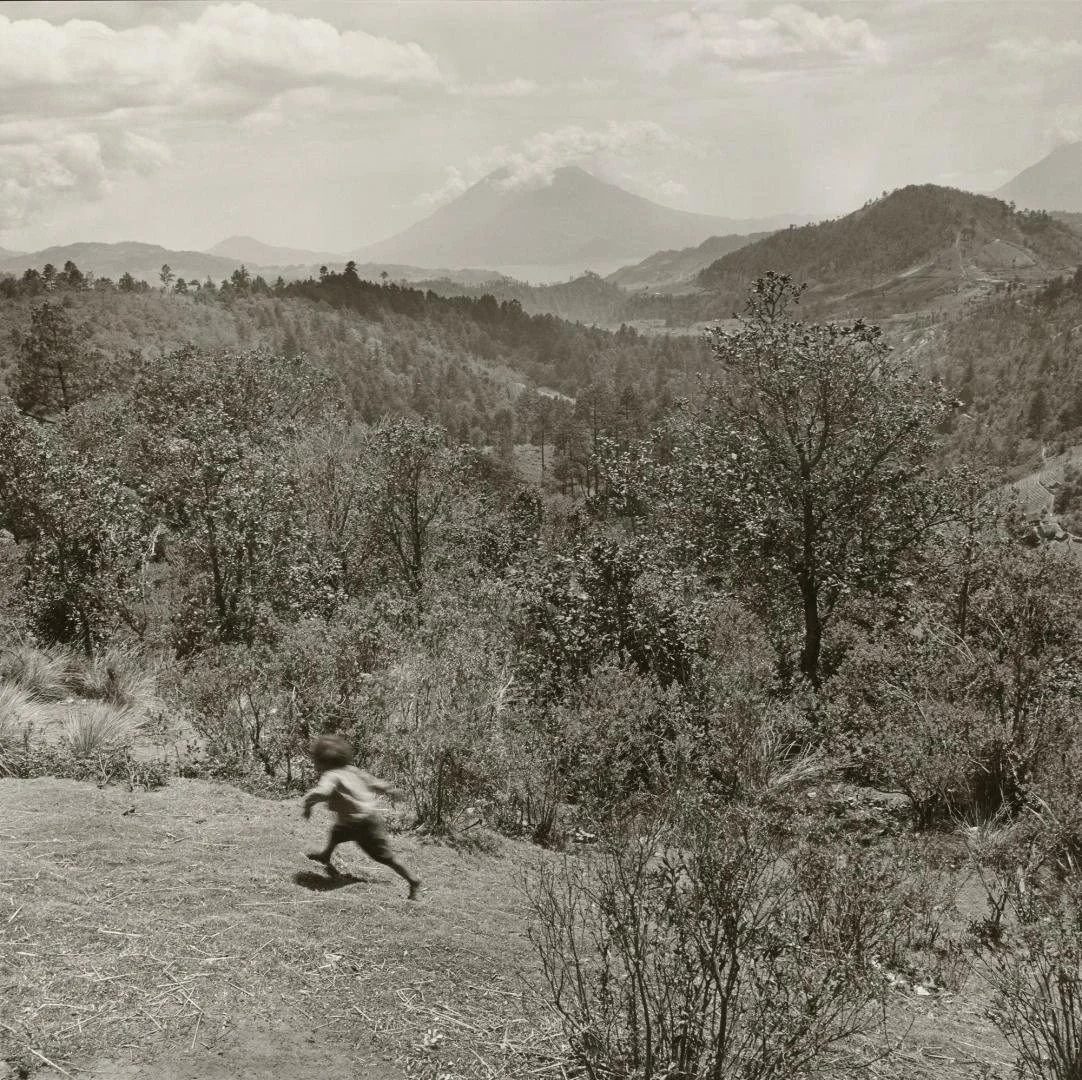 Rosalind Fox Solomon,  Running Boy, Guatemala,  14 15/16 × 15" (37.9 × 38.2 cm)