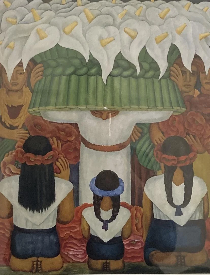Diego Rivera,   (Sunflowers),  17.5" x 15"