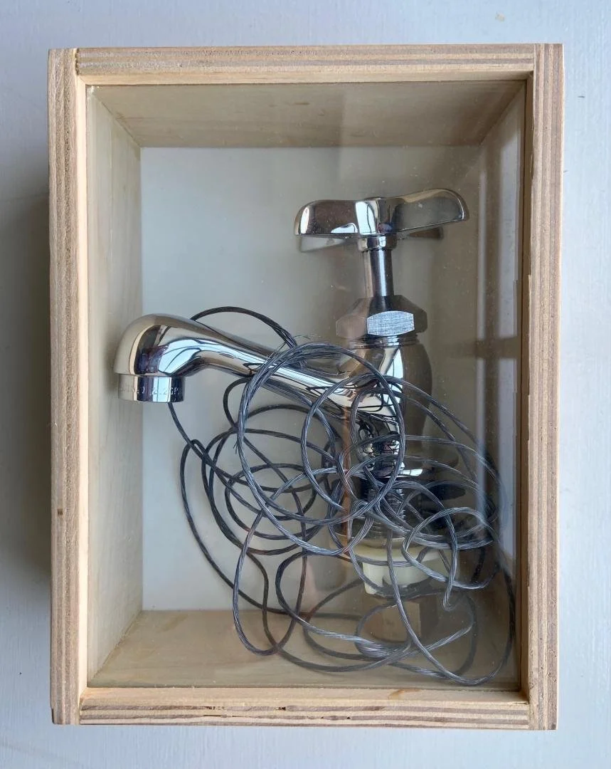 Mona A. El-Bayoumi,  Wire Tap,  7.5" x 5.75" x 3.25"