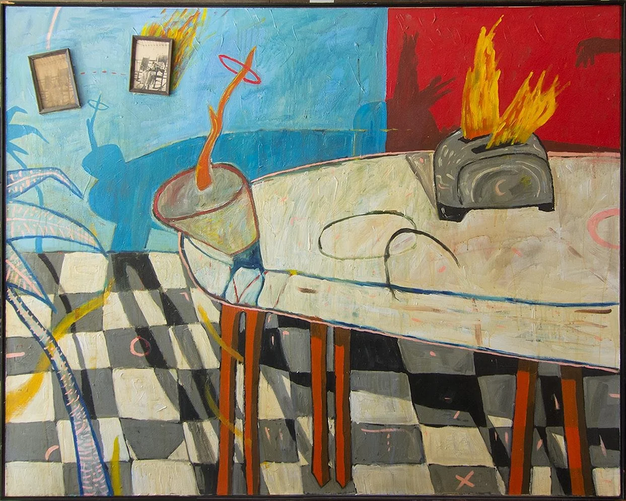 Jim Harrison,  Flaming Toaster,  73" x 59"