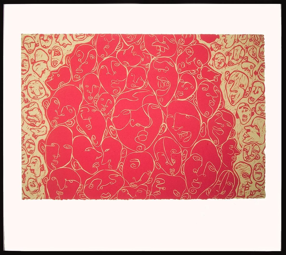 Rose Jaffe,  Faces,  26" x 23"