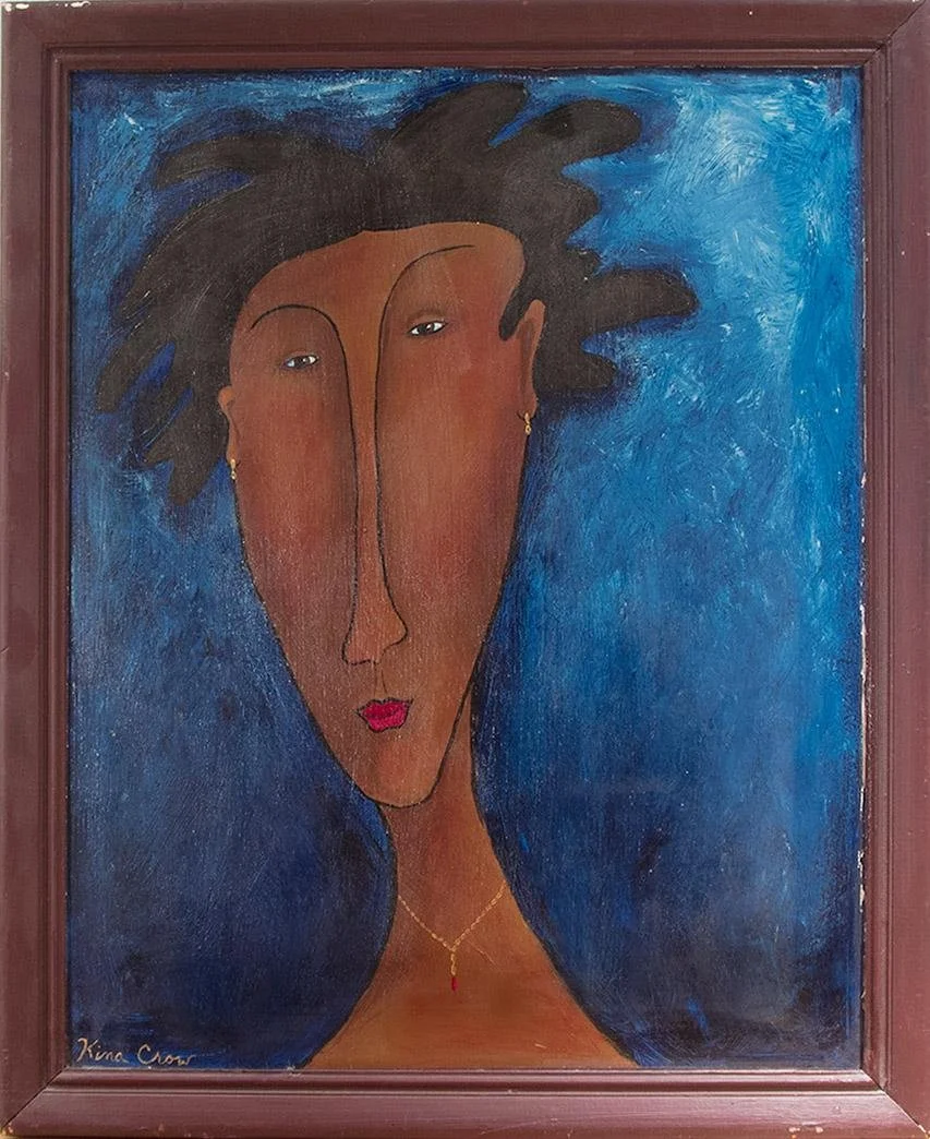 Kina Crow,   (long face),  18" x 22"