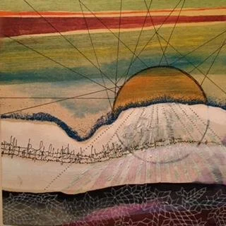 Jacks McNamara,  (sun and cloud and lines),  8 1/4" x 8"