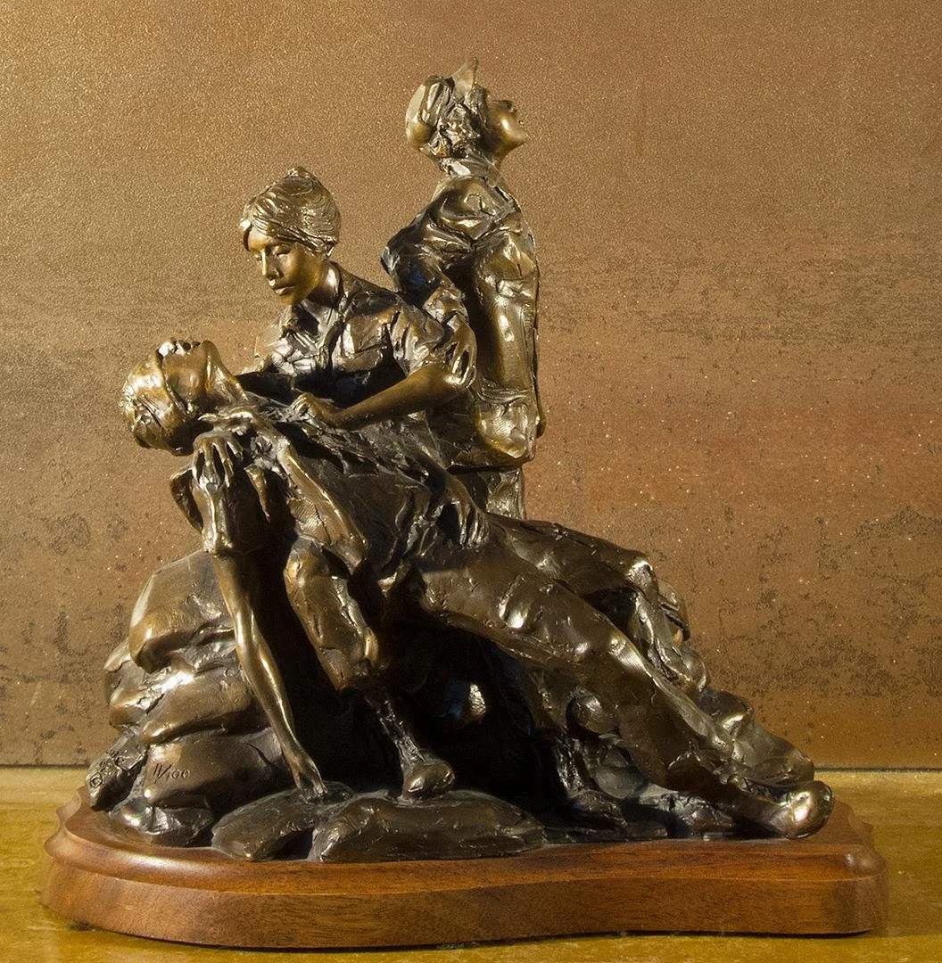 unknown,  unknown - nursing sculpture,  9" x 9"