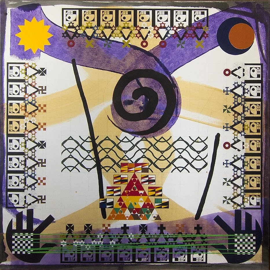 Simon Gouverneur,  unknown - sun, moon, etc,  61" x 61"