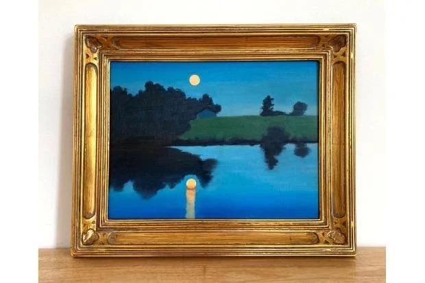 Jessica Wilson, Orange Moon,  12" x 9"