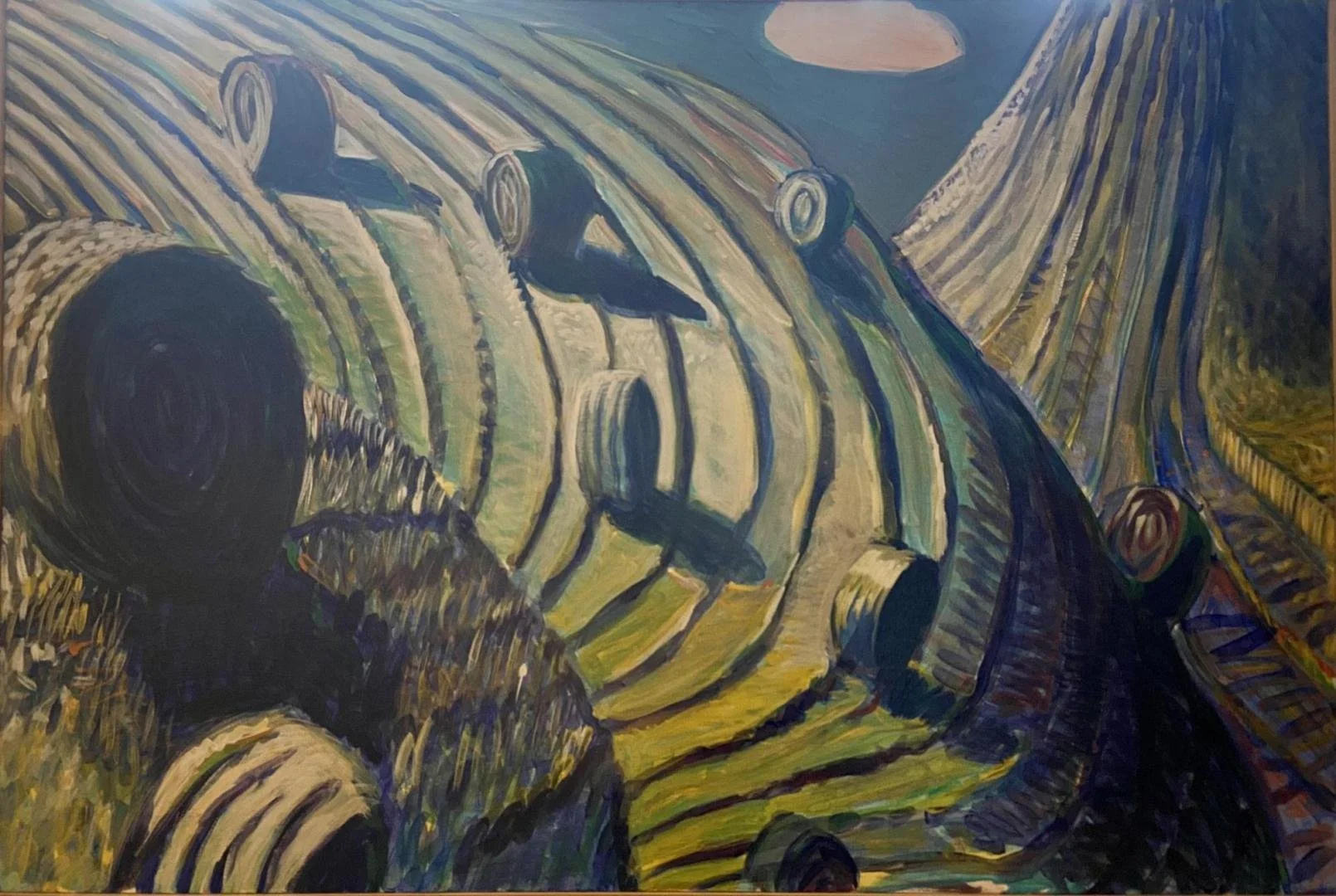 Peter Steiner,   (Field of Hay Rolls) ,  48.5" x 32.75"