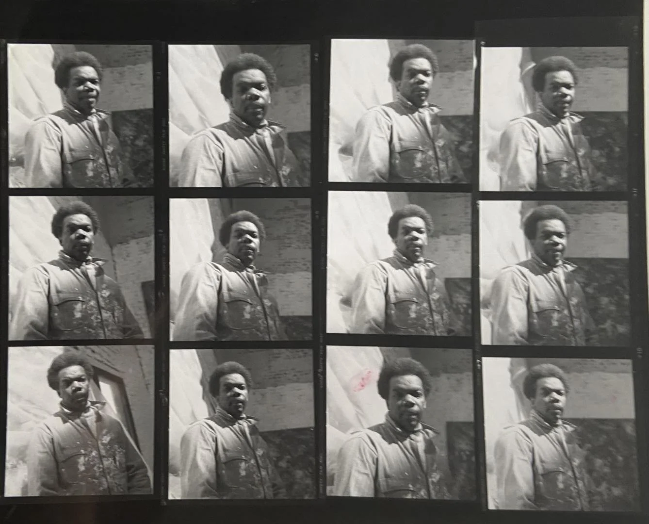 Rosalind Fox Solomon,  D.C. Artists GILLIAM (Contact Sheet) 7864-45,  15" x 15"