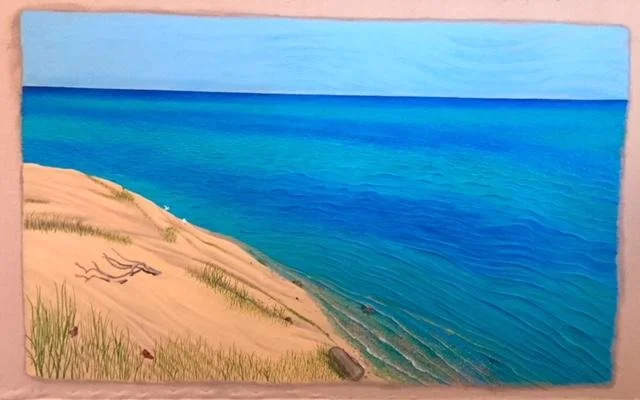 Judy Jashinsky,   Lake Michigan from Sleeping Bear Dunes,  112" x 64"