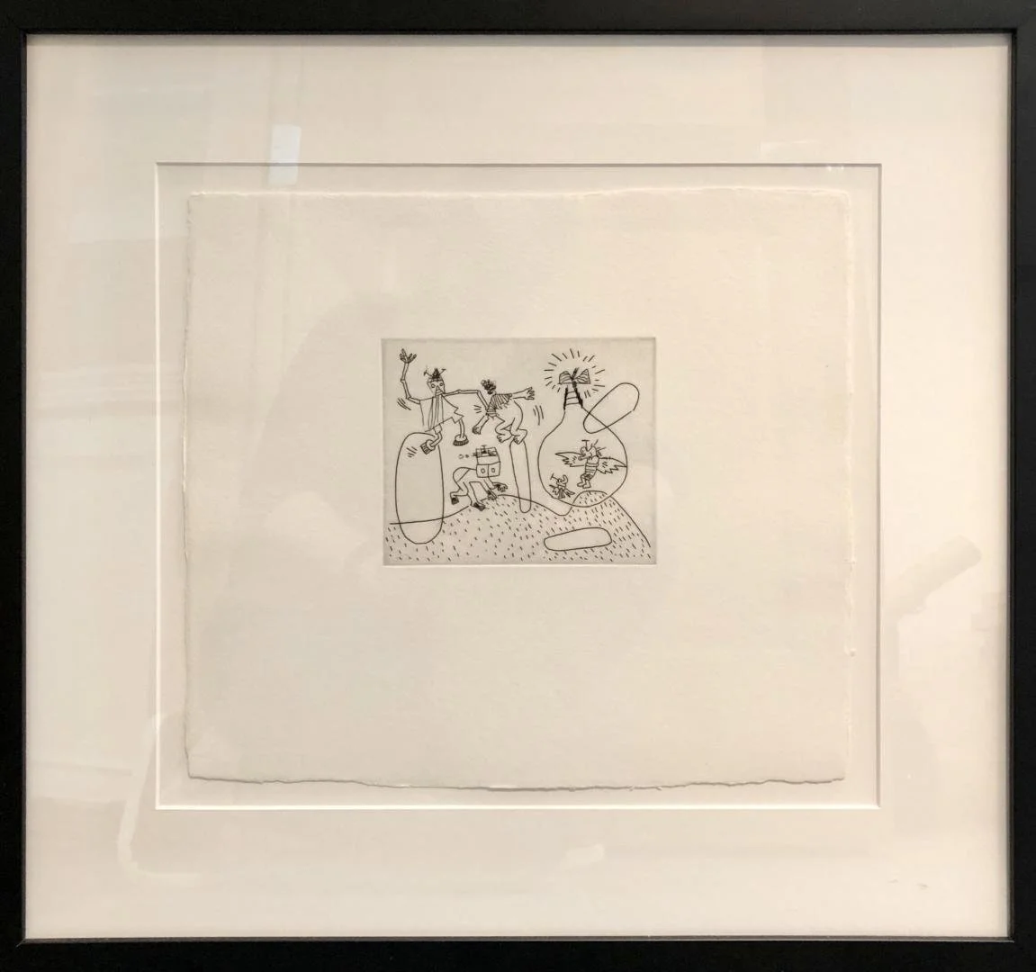 Keith and Sean Kalish Haring,  Untitled, December 1989,  12.5" x 14", framed 21.25" x 23"